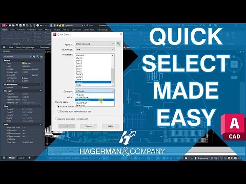 AutoCAD Tips - Quick Selection Tool (Select any object)