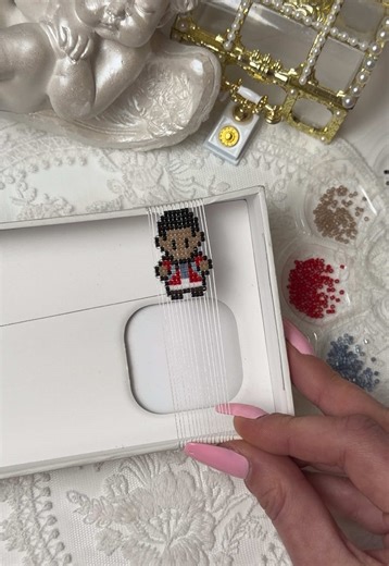 Beading Lucas on a Handmade Loom - ASMR Tutorial