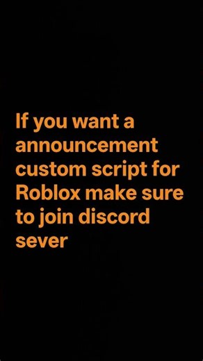 how make Roblox announcement script
