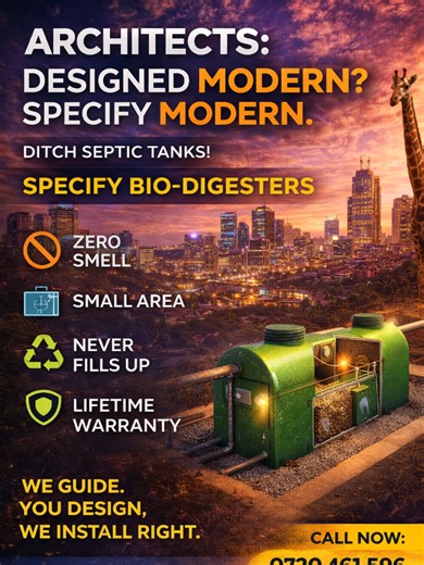 A precast Residential Bio-Digester, professionally manufactured and delivered on-site, ready for immediate installation. Stronger. Faster to install. Cleaner performance. If you’re building modern, this is the standard. #PrecastSystems #BioDigesterExperts #EcoFriendlyHomes #BuildSmartKenya #CleanWasteSolutions