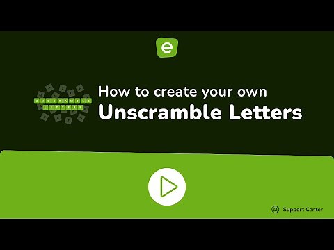 How to create your own Unscramble Letters game in Educaplay