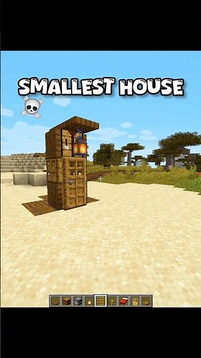 Minecraft Smallest House 💀 #shorts #minecraft #gaming