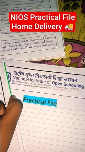 NIOS Practical File Delivery 2025 | April 2026 Registration Help | #nios #tma #practical #shorts