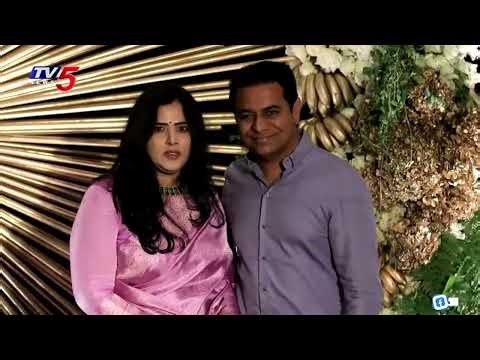 Ex Minister KTR at Virosh Wedding Reception | Vijay Devarakonda | Rashmika | TV5 News