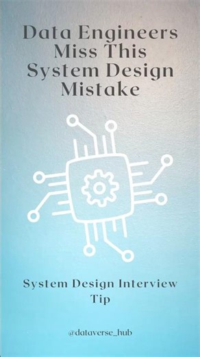 Data Engineers Make This System Design Mistake #dataanlysis #systemdesign #dataengineer #datacareer