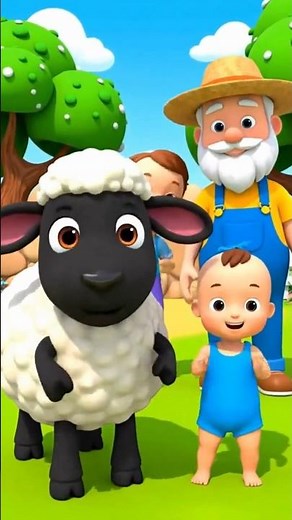 Baa Baa Black Sheep 🐑 | Nursery Rhyme for Kids | Baby Songs #baabaablacksheep #shorts #shortsfeed