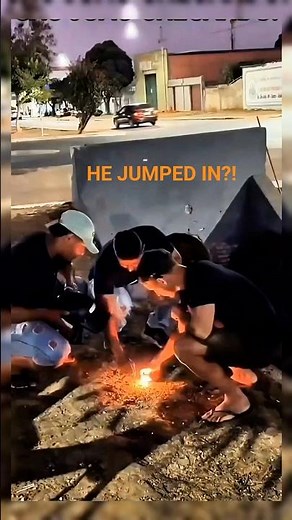 Fireworks Fail: He Dove Into a SEWER To Escape! #shorts