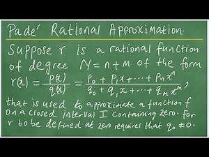 APM3711. Pade' Rational Approximation. Chebyshev polynomial. Economized and Truncated Power series.