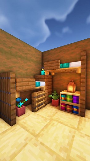 Creative Corner Bunk Bed Ideas for Minecraft Houses