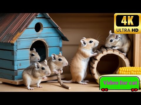 Cat TV games mouse fun hide & seek through jerry holes | cat tv for cats to watch 3 hour 4k UHD