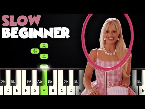 Barbie Girl - Aqua | SLOW BEGINNER PIANO TUTORIAL + SHEET MUSIC by Betacustic