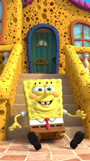SpongeBob falling from stairs