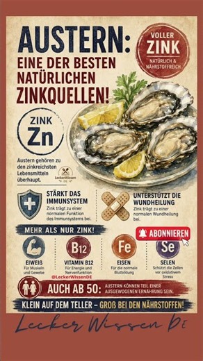 Austern: Eine der besten natürlichen Zinkquellen! 🦪