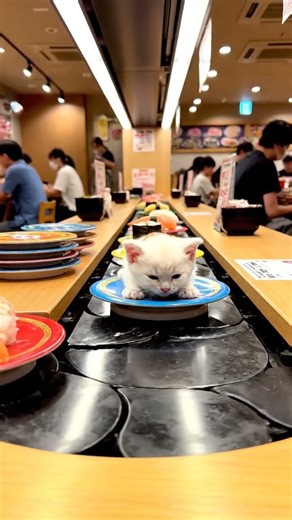 The Japanese Cat Sushi / 猫寿司 #寿司 #sushi #japan #ai #ai動画