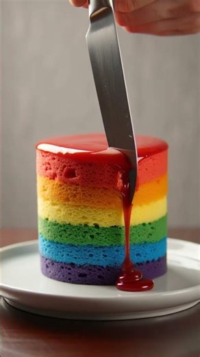 This Rainbow Cake Was Too Perfect to Cut 😳🌈 ASMR