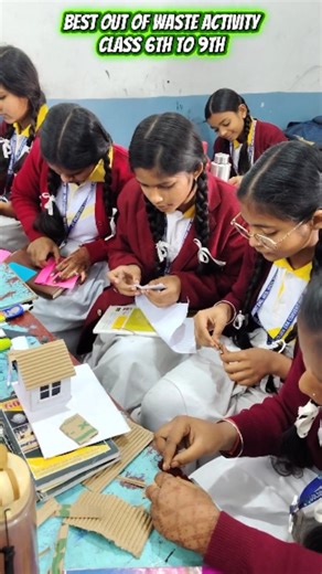@goldeneraconventschool on Instagram: "Best out of waste activity class 6,7,8 & 9 #ᴄᴀᴘᴄᴜᴛ #class #trendingreels #fypシ❤️💞❤️"