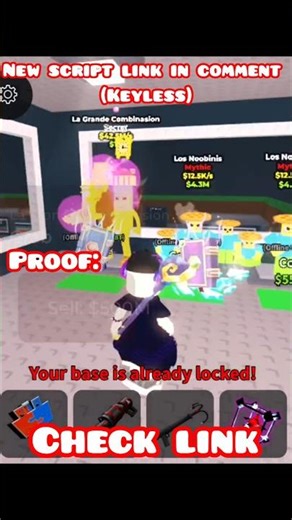SCRIPT LINK OUT NOW! 📥 Check Comments ⚡ | Steal a Brainrot #roblox #shorts