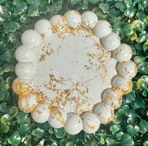Marbled Gold Leaf Ceramic Trinket Tray, Vanity Tray - Etsy