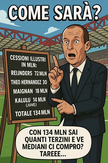COME SARA' IL MILAN DI ALLEGRI? #calcio #milan #allegri #memestiktok