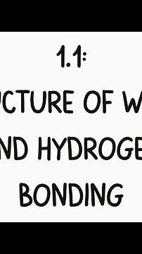 ✨AP Bio Topic 1.1 TikTok: Structure of Water and Hydrogen Bonding✨
