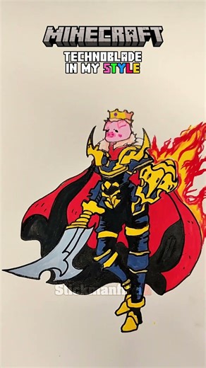 Drawing Minecraft in my style #minecraft #creative #drawing #artandcraft