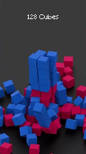 What Happen when 16000 cubes collides | Blender Simulation | ASMR #satisfying #blender #3dart