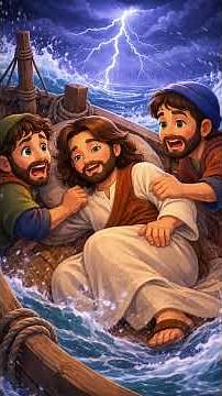 Jesus Calms the Storm 🌊⛵ | Kids Bible Story | Peace in Chaos | Animated Christian Story#biblepassage