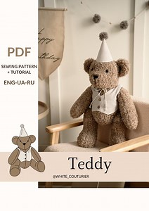 Teddy Bear PDF Sewing Pattern and Tutorial, Eco Toy Sewing Pattern, Stuffed Animal Pattern, DIY Plush Toy - Etsy
