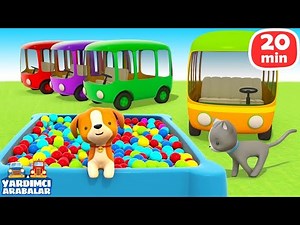 A cartoon for children: Helpful Vehicles. Special Episodes! Tractors and Buses!
