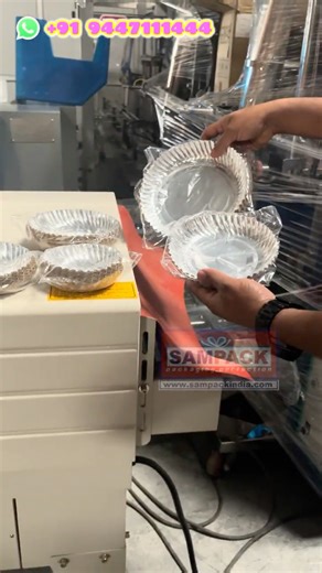 Shrink Tunnel Wrapping Machine | Paper Plate Packaging Solution | Paper Plate Wrapping Demo