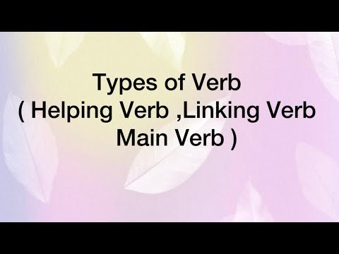 Types of Verb : Helping Verb , Linking Verb and Main Verb | Learn 3 Types of Verb | 🔥👩‍🏫