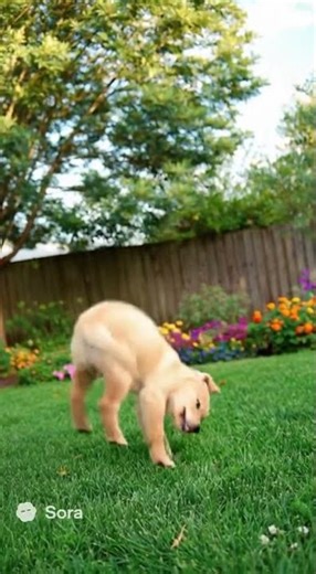 Puppy Does a Backflip in the Sky #dog #aivideo #shorts