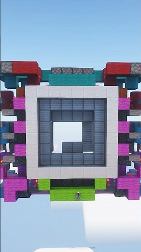 Simple 6x6 Piston Door in Minecraft #minecraft #tutorial #redstone #doors #pistons #shorts