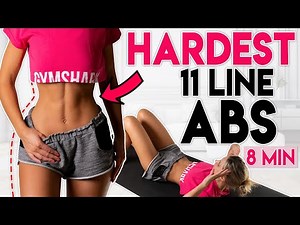 HARDEST 11 LINE ABS 🔥 Ab Tone & Belly Fat Burn | 8 min Workout