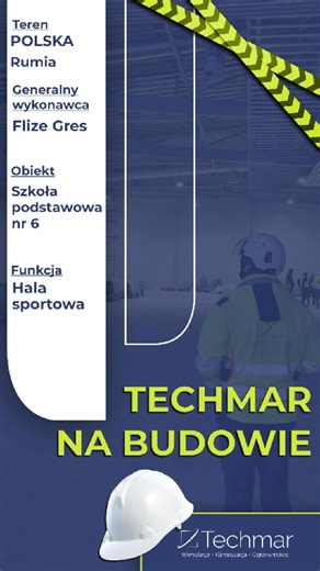 🏗️ Techmar na budowie - Polska 🇵🇱 Prowadzimy montaż systemu wentylacji mechanicznej dla inwestycji „Sala Sportowa przy Szkole Podstawowej nr 6 w Rumii”. ✅ Instalacja obejmuje 2 centrale o wydajności 9000 m³/h z odzyskiem ciepła 81% oraz o wydajności 10000 m³/h z odzyskiem ciepła 77,80%. Realizacja dużego obiektu sportowego wymaga precyzji, doświadczenia i dobrej koordynacji prac. 💪 Działamy kompleksowo - od montażu po uruchomienie. Generalny wykonawca - Flize Gres Producent centrali - Klimor