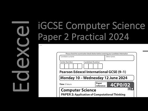 Edexcel iGCSE Computer Science Summer 2024 Paper 2