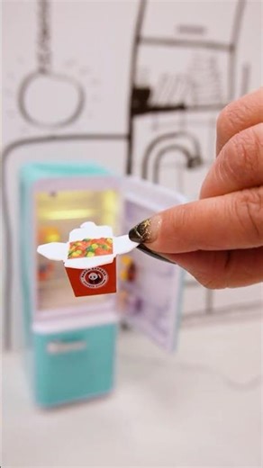 Mini Brands ASMR Filling the Tiniest Fridge! Fill the Fridge Restock 🧊Satisfying Sounds & Music