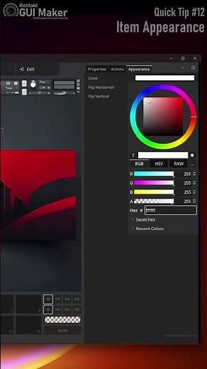 Quick Tip #12 - Item Appearance (Kontakt GUI Maker 2024) #kontakt