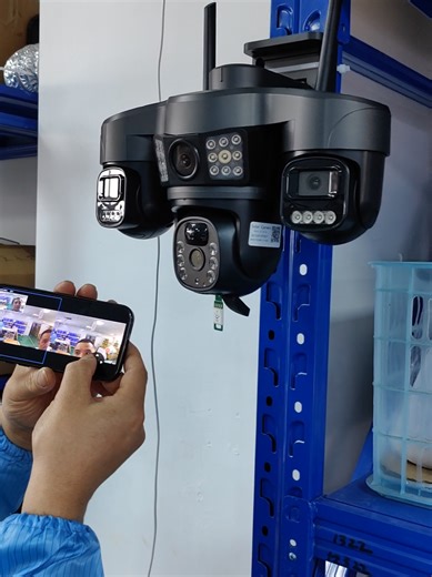 3 Lens 3 PTZ auto-rotate control on V380 Pro APP #solarcamera #v380pro #batterycamera #MTN #4G
