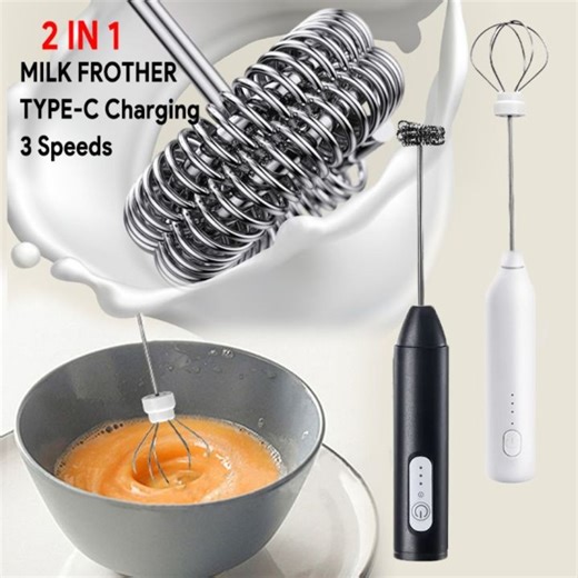INSENSITIVESTORE64RE5 Electric Egg Beater USB Rechargeable Three Speeds Cream Beater Mini Immersion Blender Home | Lazada