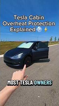 How Tesla Cabin Overheat Protection works ☀️#teslatips #tesla #ev #cartok