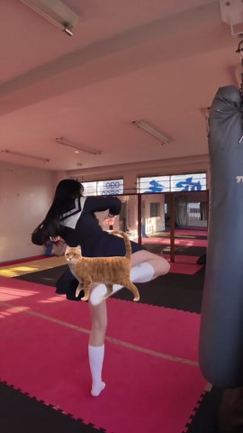 rolling kickやって見て💗 ##武道 #martialarts #蹴り #おそらく日本一物理的に強いグラドル