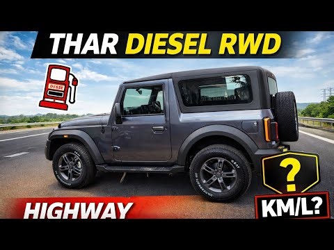 Mahindra Thar Diesel RWD Real Highway Mileage Test | KM/L Revealed 😱#journeyfrombihartokolkata