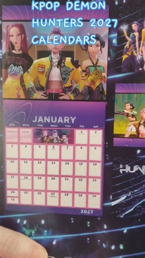 Kpop Demon Hunters 2027 calendars $9.96 at #walmart #kpopdemonhunters #calendar