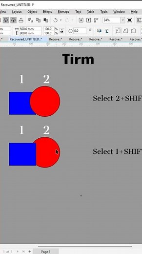 Trim in Coreldraw #coreldrawtutorial#coreldrow #tipsandtrick #coreldrawtips learn Trim in Coreldraw