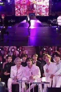 thinking about this reaction of idols to taehyung performing bwl. his stage presence is so powerful, a real stage genius 🤭✨ ctto. ~KookieWifeu💜 | BTS with LUV⁷