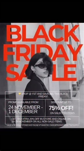 3.2K views · 30 reactions | Yellow sub trading Extra BLACK FRIDAY EVENT For more 2 Days Only: November 28 & 29 TAKE 20% OFF EVERYTHING from Those are not on sale Discount applies to full-priced merchandise only. Previously marked-down items are excluded. we open 7:00 am and close at 6:00 pm | Yellow sub Trading | Facebook