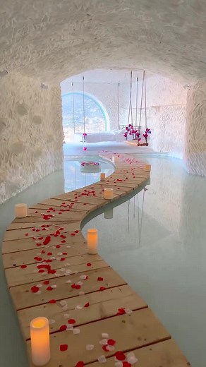Luxurious Indoor Pool Design with a Romantic Ambiance