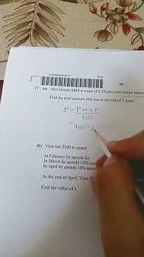 IGCSE Math, how to calculate simple interest, using the simple interest formula