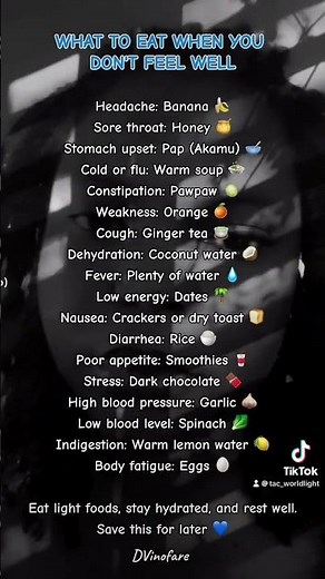 What To Eat When You’re Not Feeling Well | Simple Health Tips #eatbetterfeelbetter #dietarytips